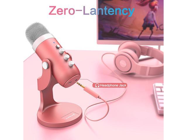 ZealSound USB Microphone,Condenser Computer Mic,Plug & Play Gaming Microphones for PS 4 & 5.Headphone Output & Volume Control,Mic Gain Control,Mute...