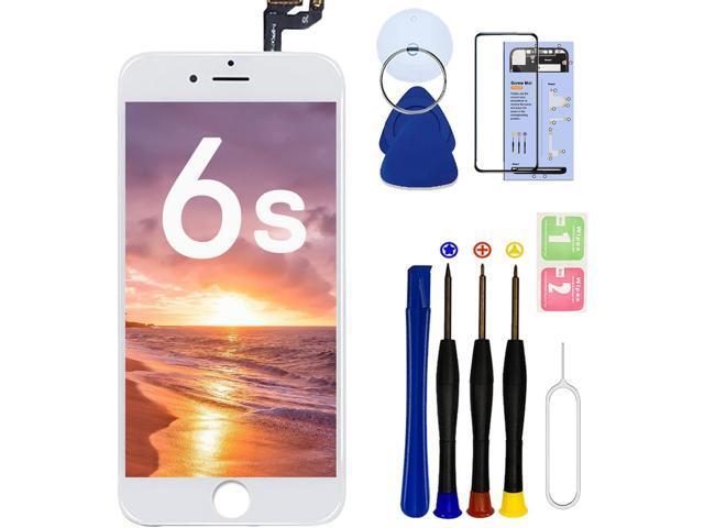 for iPhone 6S Screen Replacement Black,LCD Touch Digitizer with Repair Tools+Screen Protector for A1633, A1688, A1700 (White)