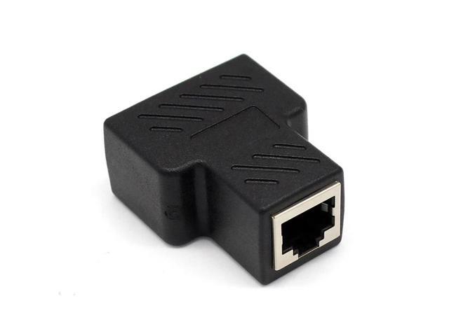 5pc 2 Ports RJ 45 Network Cable Splitter Connector 8P8C CAT5 CAT6 LAN Ethernet Adapter