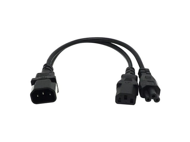 IEC 320 C14 Male Plug to 2XC13 C5 C7 C13 Female Y Type Splitter Power Cord,C14 t