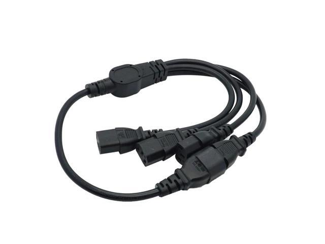High Quality IEC 320 C14 Male Plug to 4XC13 Female Y Type Splitter Power Cord, C14 to 4 x C13, 250V/10A#