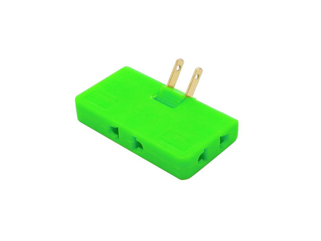 US TO EU Wall Outlet Extender 3 Way Flat Wall Outlet Extender AC Adapter 2-Prong