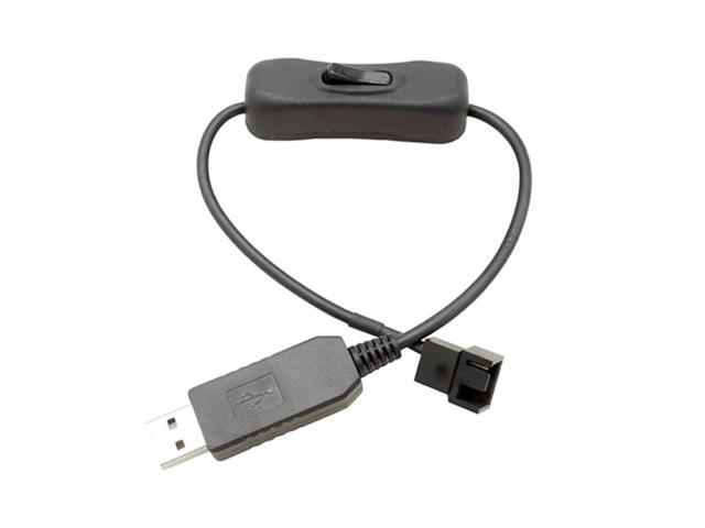 USB To 4Pin Computer Case Fan Adapter Cord 5v To 12V Line Adapter Cable(A)