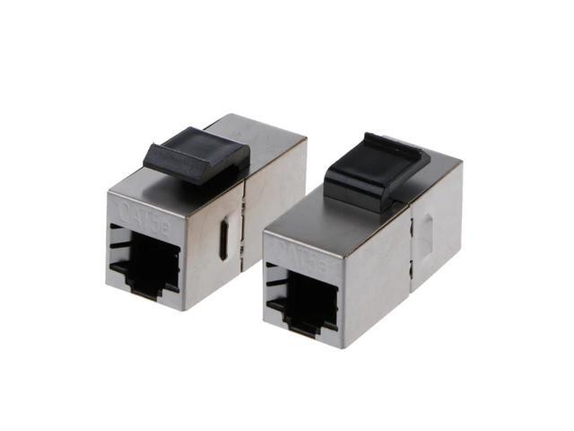 cat5e Straight Through Module Shielded RJ45 Connector Socket Ethernet Coupler Cable Adapter Keystone