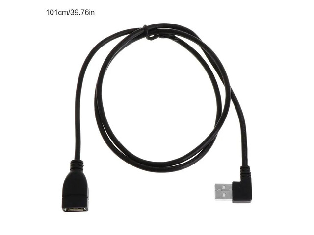 USB Extension Cables Female Type A USB 2.0 To 90 Degree Male Plug(100cm)