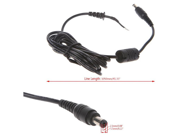 3.94ft for DC Extension Cable 5.5mm 2.1mm Male Power Cord for Laptop