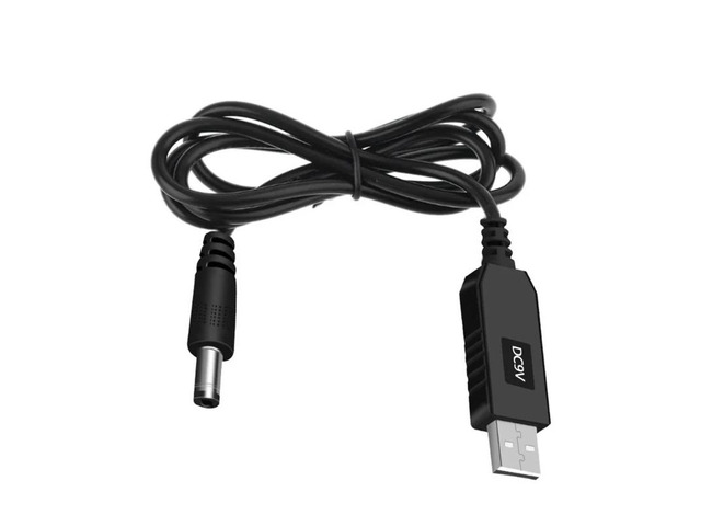 USB 5V to 9V Power Boost Line Adapter USB to 5.5mm 2.1mm Round Hole Connector Converter Cable USB Cord(Straight head-9V)