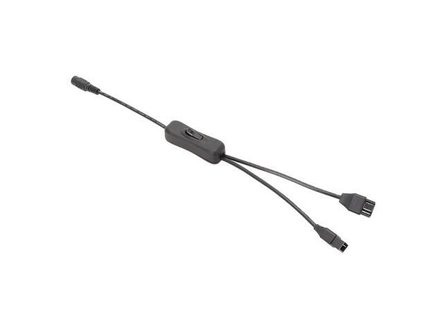 Convenient Fan Power Adapter DC5.5x2.1mm to 4Pin PC Fan Power Adapter Cable with Switching Button PC Case Fans Power(one to two)