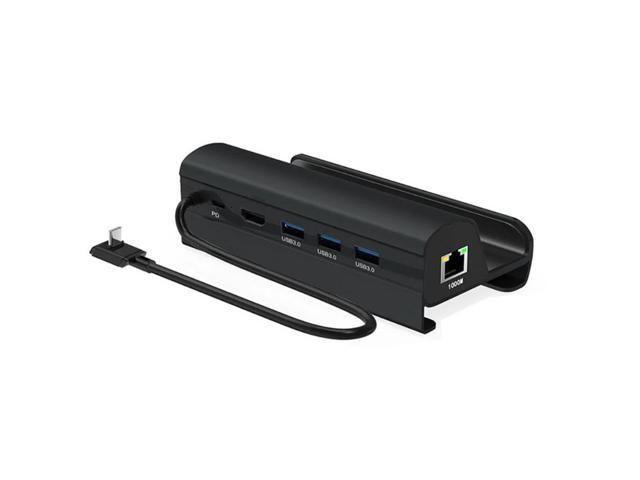 6 in 1 for Steam Deck Dock with 4K60Hz Gigabit Ethernet,3 USB3.0 and PD60W(Black)