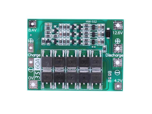 Li-ion Lithium Battery Charger Protection Board 18650 BMS Li-ion Lithium Battery Charger Module for Drill Motor(3S 60A Enhance)