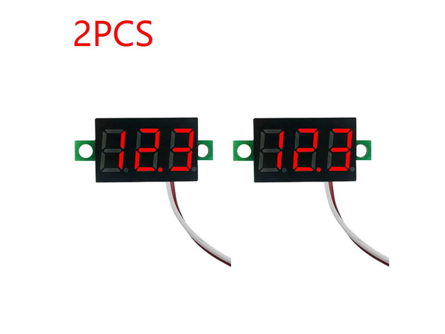 0.28 Inch 2 wires DC 5V-30V Mini Digital Voltmeter Voltage Tester Meter LED Scre