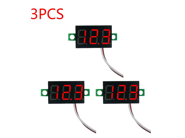 0.28 Inch 2 wires DC 5V-30V Mini Digital Voltmeter Voltage Tester Meter LED Scre