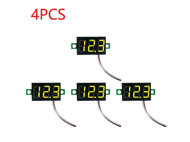 0.28 Inch 2 wires DC 5V-30V Mini Digital Voltmeter Voltage Tester Meter LED Scre