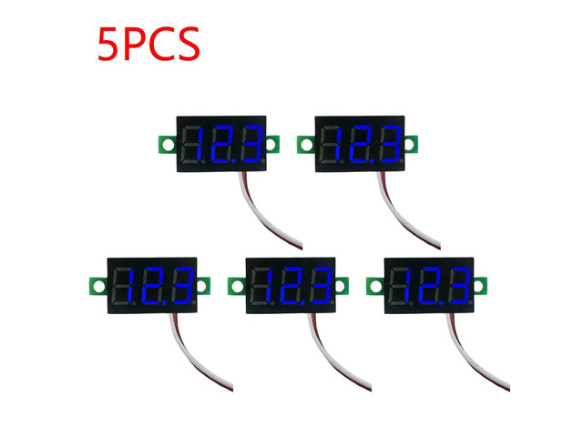 0.28 Inch 2 wires DC 5V-30V Mini Digital Voltmeter Voltage Tester Meter LED Scre