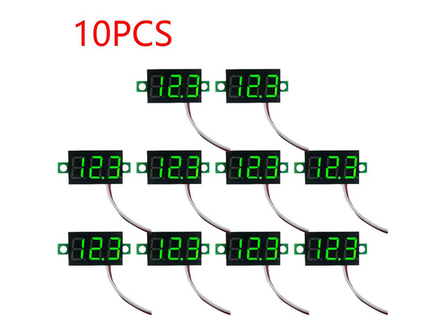 0.28 Inch 2 wires DC 5V-30V Mini Digital Voltmeter Voltage Tester Meter LED Scre