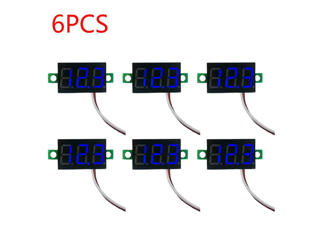 0.28 Inch 2 wires DC 5V-30V Mini Digital Voltmeter Voltage Tester Meter LED Scre