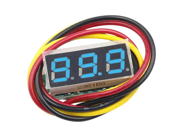 3 Wires Digital Voltmeter 0-100V 0.28 Inch Gauge Tester Digital Voltage Tester R
