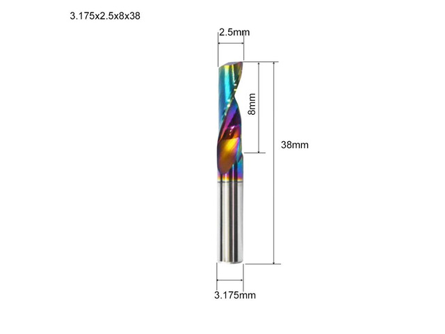 Flute for Aluminum Milling Cutter DLC Coated Colorful Aluminum Profile Composite