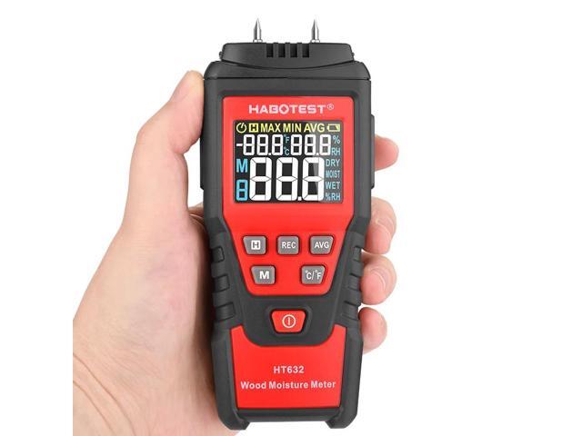 First picture~ 0-99.9% Digital Wood Moisture Meter Wood Humidity Tester Hygrometer Timber Damp paper Concreate Cement Detector Tester()
