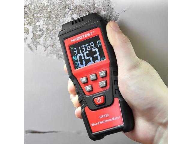 First picture~ 0-99.9% Digital Wood Moisture Meter Wood Humidity Tester Hygrometer Timber Damp paper Concreate Cement Detector Tester()