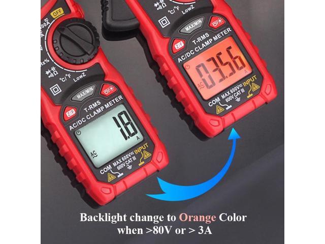 First picture~ HT206D AC DC 600V 600A Ohm Hz Temperature Digital Clamp Meter multimeter pinza amperimetrica()