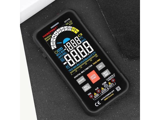 First picture~Digital Multimeter professional Smart Multimeter AC DC Voltage Current TRMS Capacitance HZ REL OHM MultiTester DMM Meter(Red HT116...