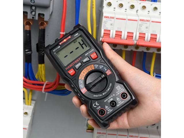First picture~ HT113B Digital Mini Multimeter tester professional DIY Multitester DMM Capacitance Ohm 600V 10A True RMS 4000 counts(Purple HT113B...