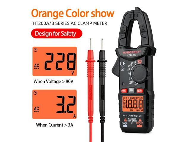 First picture~ Current Clamp poke Meter Multimeter Amper Capacitance pliers Ammeter AC DC 600V 2000 counts Tester pinza Amperimetrica(Brown HT200A...