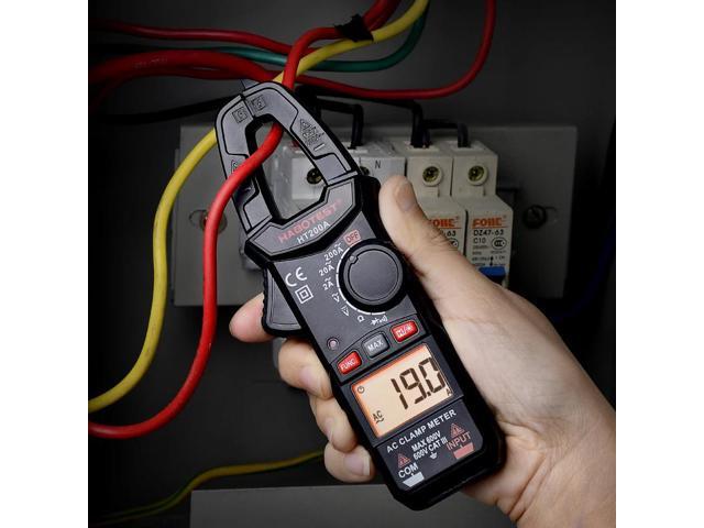 First picture~ Current Clamp poke Meter Multimeter Amper Capacitance pliers Ammeter AC DC 600V 2000 counts Tester pinza Amperimetrica(Brown HT200A...