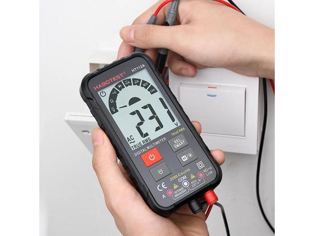 First picture~ Smart Multimeter Digital True RMS AC DC Voltage Current Ohm Tester professional 600V Digital Multimeter DMM AutoRange(Purple with 1P...