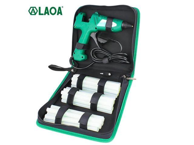 First picture~ 100W Hot Melt Glue Gun Bag Set with 11mm Glue Sticks Industrial Thermo Electric Heat Temperature Repair Tool DIY(EU GreyWith 30P c...