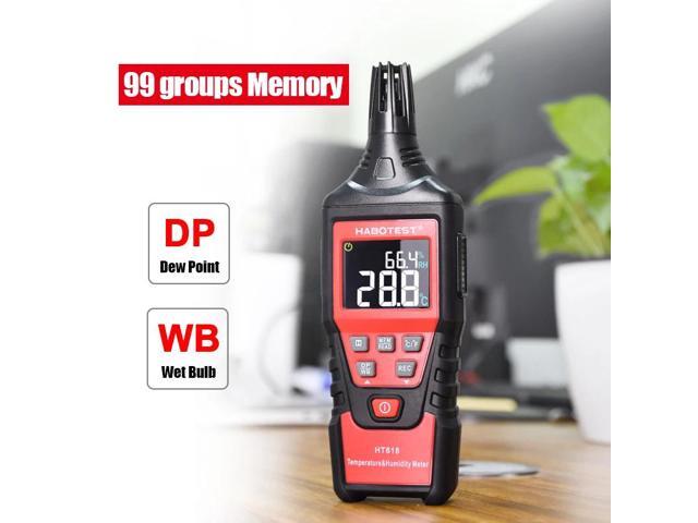 First picture~ Digital Temperature Humidity Meter Hygrometer Wet Bulb Dew point Weather Station Thermometer Gauge pyrometers Tester(Gold HT618 )