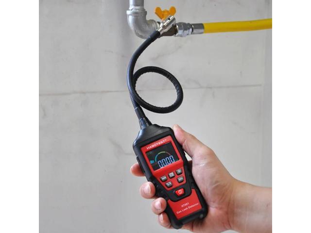 First picture~ Gas Analyzer Gas Leak Detector ppM Meter Combustible Flammable Natural Tester 9999 ppM 20% LEL(Green HT601A Standard )