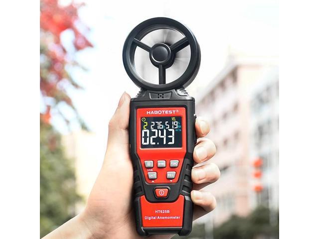 First picture~ HT625 Handheld Color Display Digital Anemometers Wind Speed Gauge Meter Air Volume Speed Scale MAX MIN AVG Measuring(Gold HT625A )