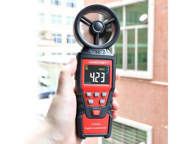 First picture~ HT625 Handheld Color Display Digital Anemometers Wind Speed Gauge Meter Air Volume Speed Scale MAX MIN AVG Measuring(Gold HT625A )