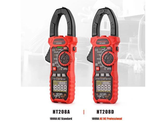 First picture~professional Clamp Meter Multimeter 1000V 1000A AC DC True RMS pinza Amperimetrica Capacitance Ohm Hz VFD Digital Clamp Tester(Gold...