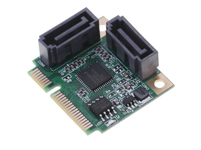 2 Ports Mini PCI-E PCI Express to SATA 3.0 Converter Hard Drive Extension Card for PC Computer Add On Cards