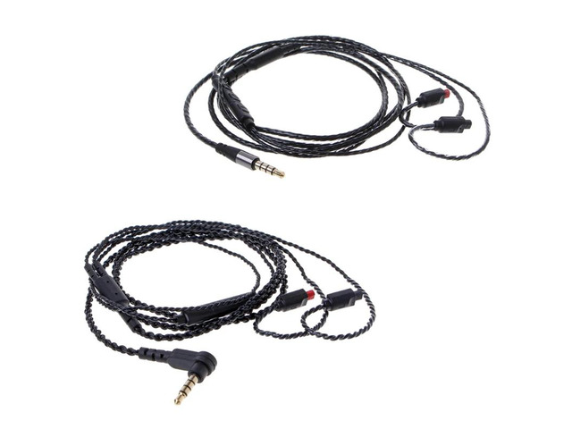 4-Pole 3.5mm Earphone Cord Mic Controller Replacement Cable For ATH-IM04