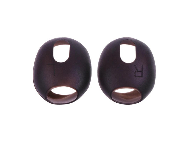 Ultra-thin Earphone Silicone Sleeve Ear Buds 1 Pair for Headset(Black)