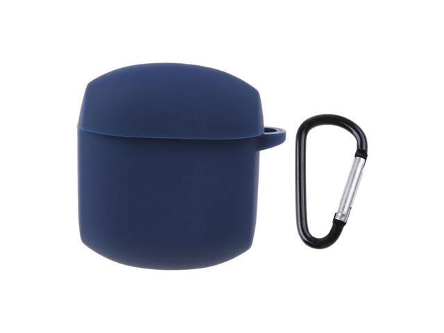 Silicone Cases Waterproof Protective Cover for Bluetooth-compatible Wireless Earphone with Anti-drop Buckle(Silica gel) (Blue)