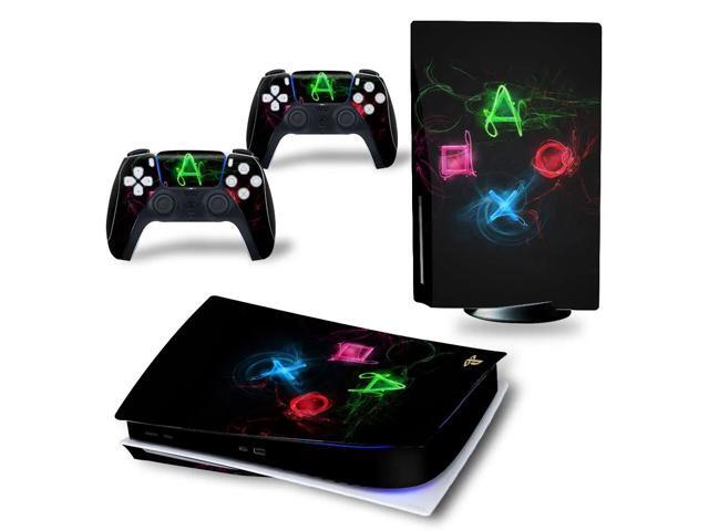 PS5 Disk Edition Skin Sticker Decal for PS5Disc Console and 2 Controllers PS5 Skin Sticker Vinyl(TN-PS5Disk-7165)