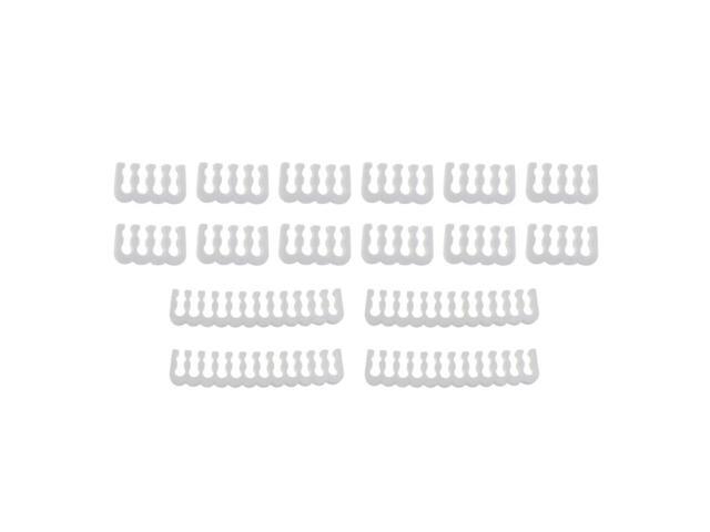 16pcs PP Kit Cable Management Tools Wire Organizer Combs for PSU Cable Extension 4pcs 24pin, 12pcs 8pin(White)