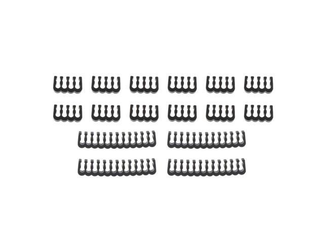 16pcs PP Kit Cable Management Tools Wire Organizer Combs for PSU Cable Extension 4pcs 24pin, 12pcs 8pin(Black)
