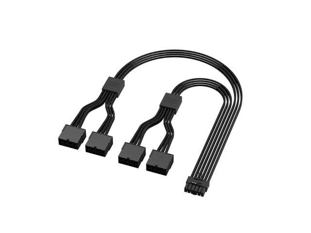 16Pin 12VHPWR to 4x8Pin Adapter Power Cables 16Pin to 4x8Pin Power Cord PCIE 5.0 Graphics Card Power Adapter Cable(30cm)