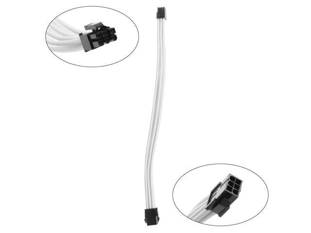 Custom PSU Sleeved Cable Extension Kit 18AWG 24Pin ATX / 8 Pin GPU CPU 6Pin Power Supply with Combs 30CM/11.8in(6PIN) (Orange)