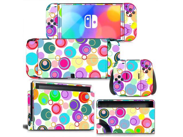 Christmas Candy Color Skin Sticker Decal for Switch NSConsole Controller Dock Skin Vinyl Para(1225)