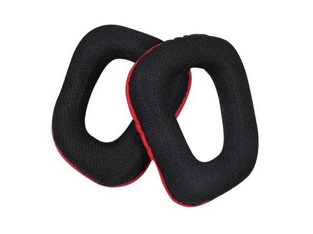 1 Pair Earpads Ear Pads Cushions Earphone Cover for G35 G930(Black red)