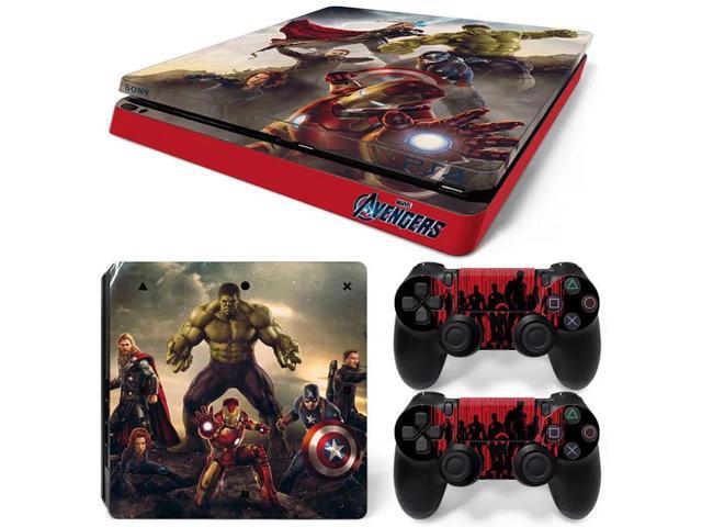 Iron Man Skin Sticker Protective Film for Slim PS4 Slim Console Controller Accessories GamePad Para(TN-PS4Slim-5788)
