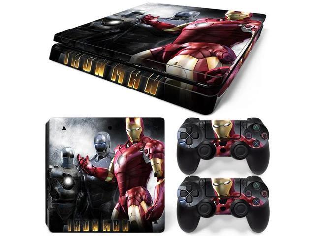Iron Man Skin Sticker Protective Film for Slim PS4 Slim Console Controller Accessories GamePad Para(TN-PS4Slim-5787)
