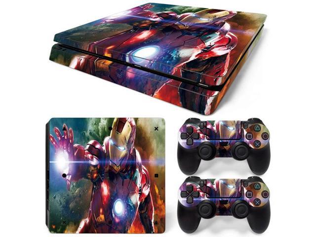 Iron Man Skin Sticker Protective Film for Slim PS4 Slim Console Controller Accessories GamePad Para(TN-PS4Slim-5791)